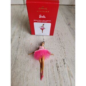 Hallmark beautiful ballerina‎ Barbie ornament Xmas tutu dance